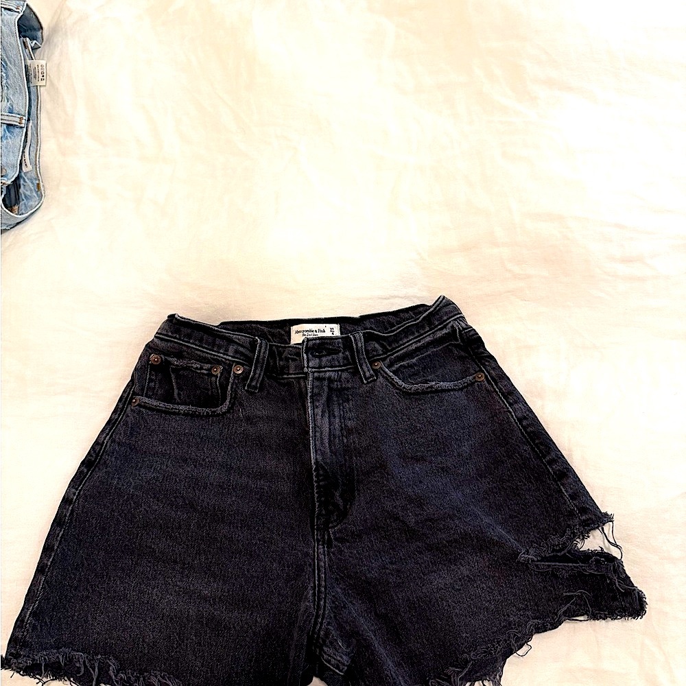 Abercrombie Women's Black Denim Shorts